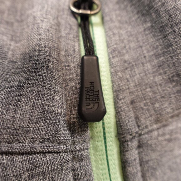 The North Face Apex Bionic Softshell Jacket Women’s Large Gray Heather Mint Zip - Picture 3 of 15